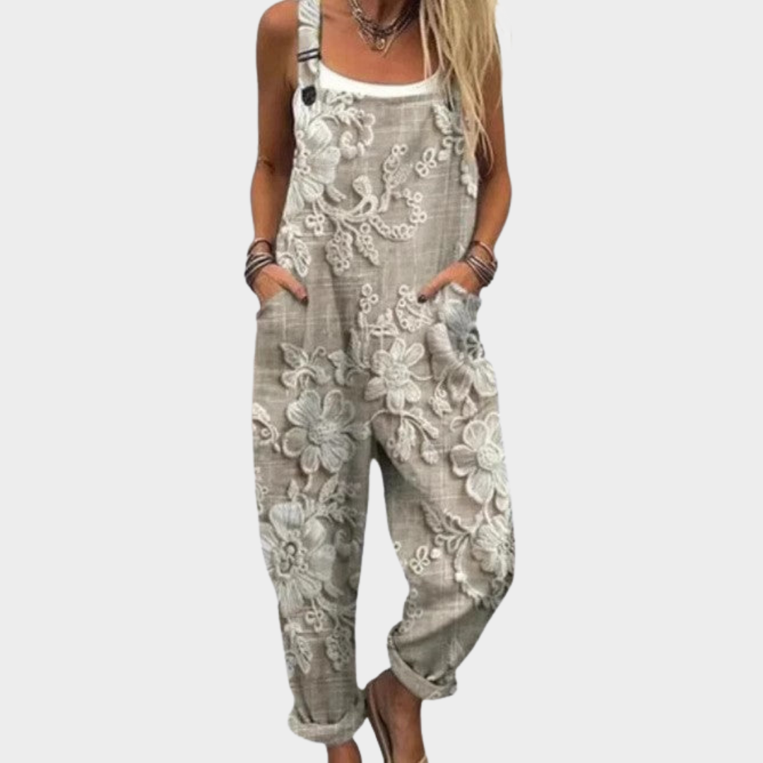 GREY PRINTED COMFORT JUMPSUIT 1