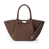 VINTAGE FAUX SUEDE TOTE BAG