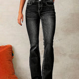 HIGH-WAISTED FLARE JEANS