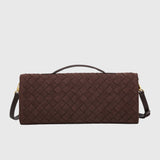 LUXURY WOVEN SUEDE CLUTCH