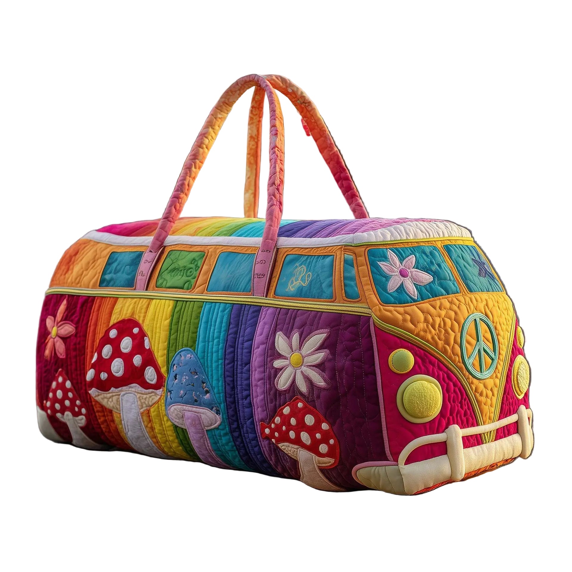 BOLSA DUFFLE ACOLCHADA CON ESTILO HIPPY VAN