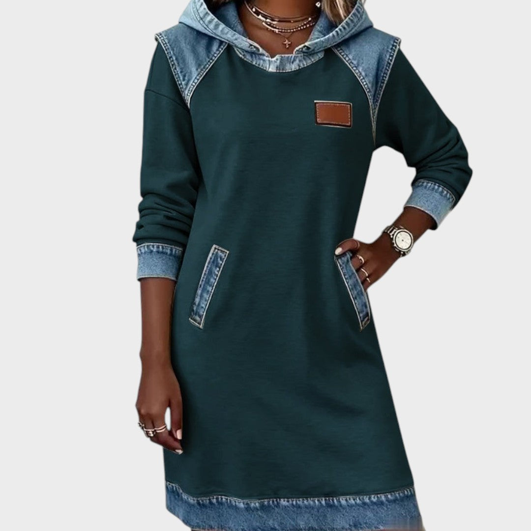 CASUAL HOODED DRESS