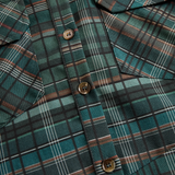 Women's Plaid Lapel Single-Breasted Shirt Maxi Dress MDA1249H1Y
