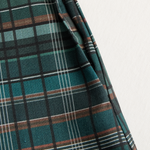 Women's Plaid Lapel Single-Breasted Shirt Maxi Dress MDA1249H1Y