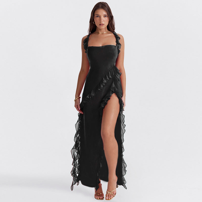 ELEGANT FLOWY MAXI DRESS