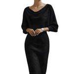 Elegant Draped Midi Dress