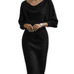 Elegant Draped Midi Dress