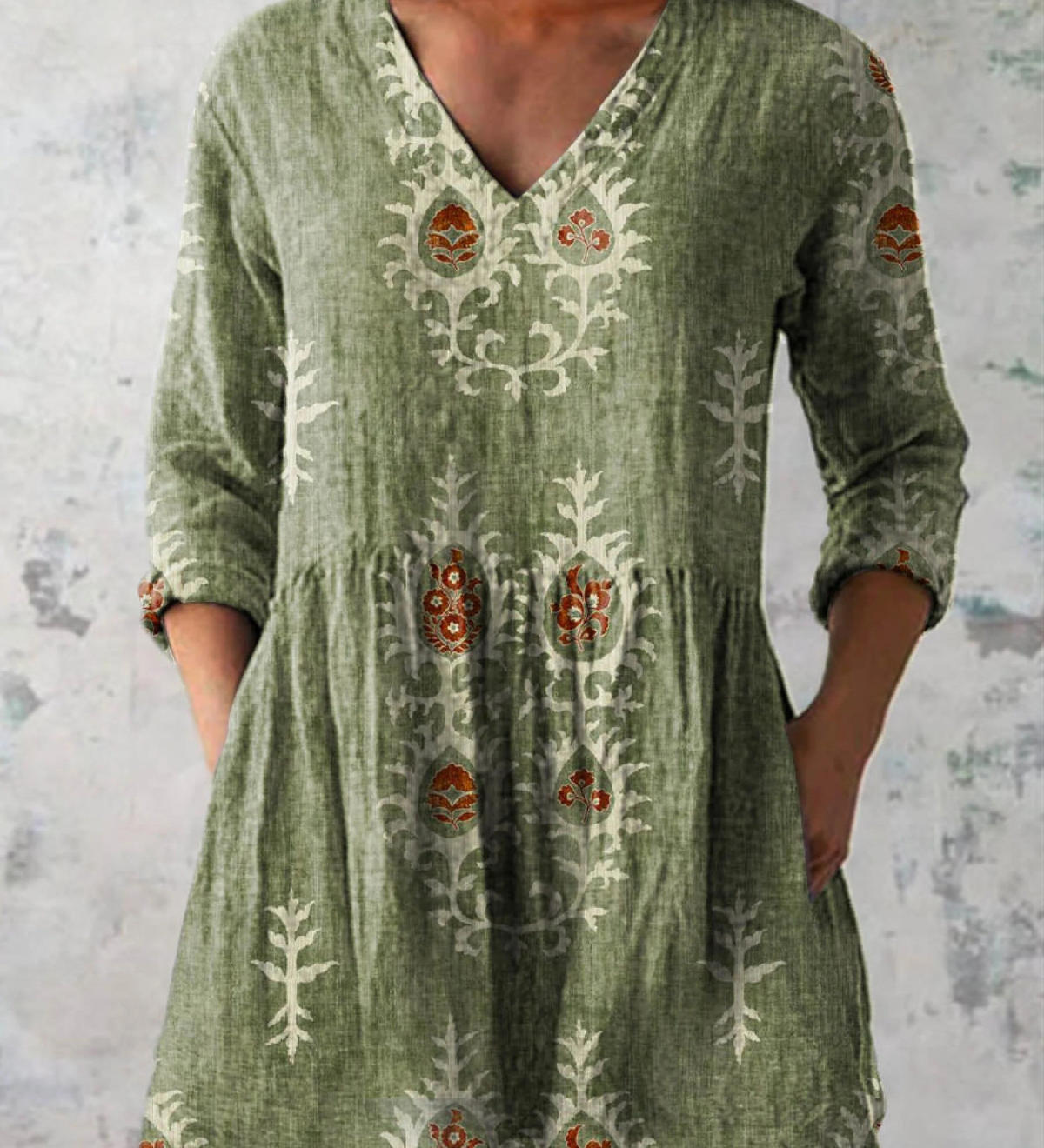 PATTERNED LONG BLOUSE 2