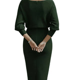 Elegant Draped Midi Dress