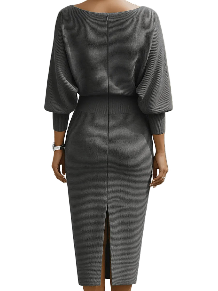 Elegant Draped Midi Dress