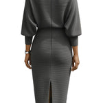 Elegant Draped Midi Dress