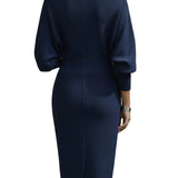 Elegant Draped Midi Dress