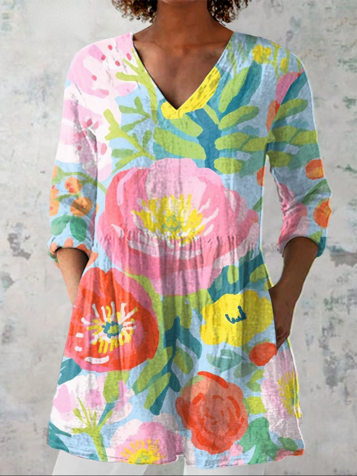 PATTERNED LONG BLOUSE 28