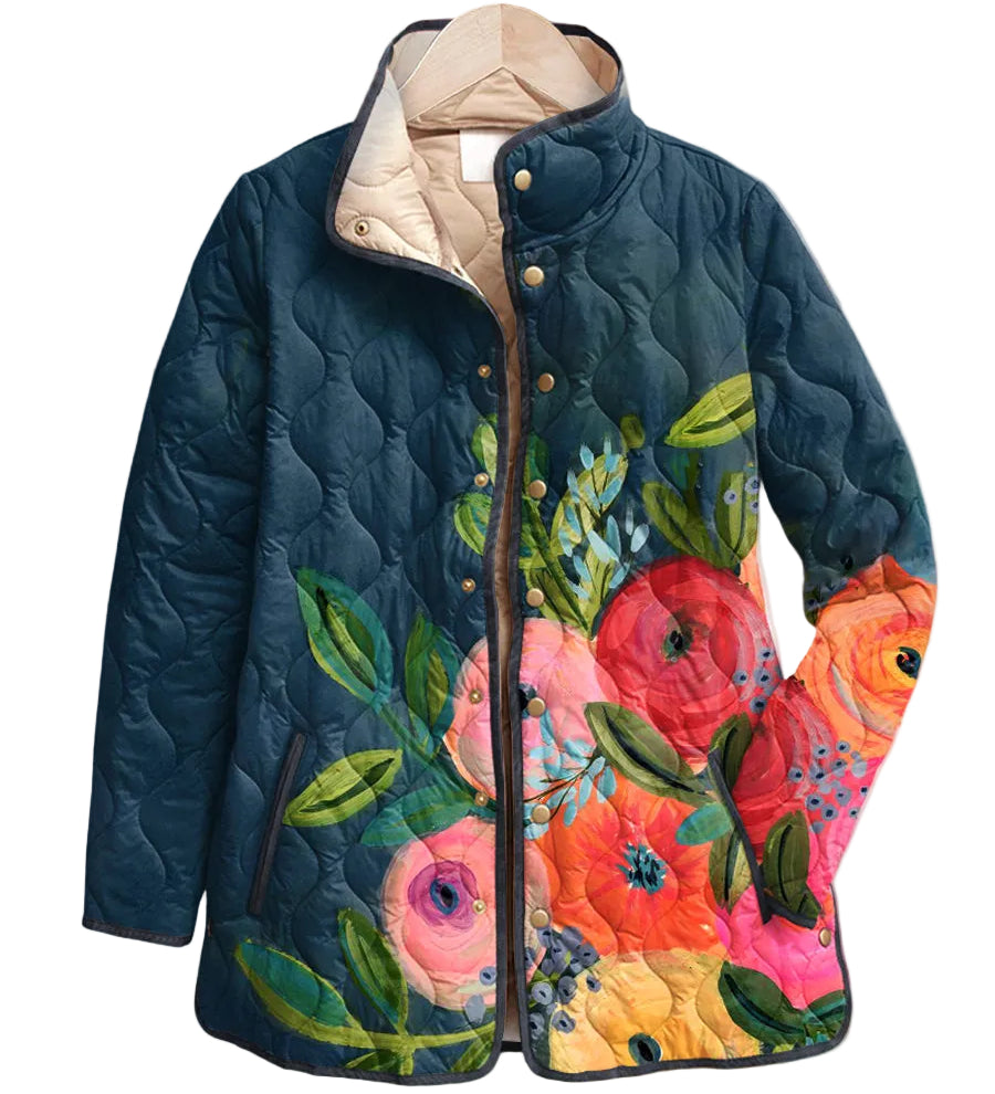 Amaya | Vintage Floral Print Quilted Jacket — Final Edit