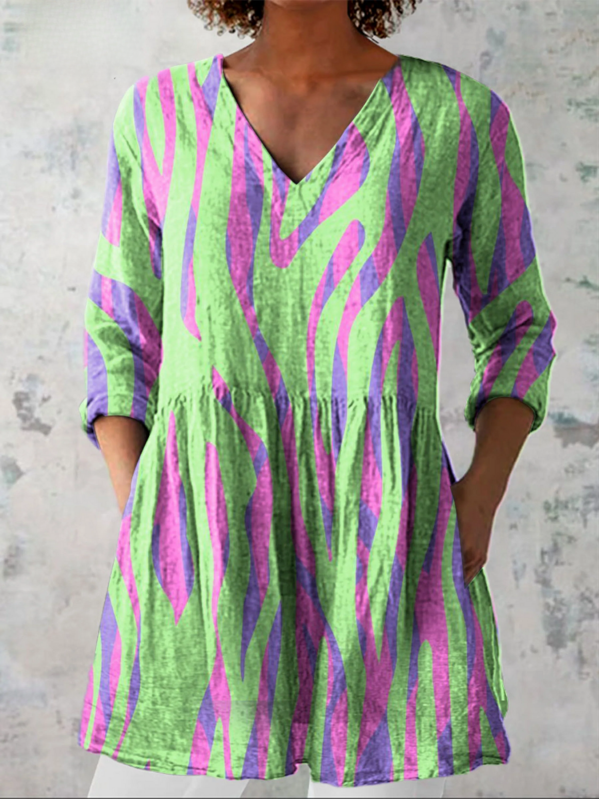 PATTERNED LONG BLOUSE 25