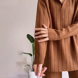 STRIPED JACQUARD TWO-PIECE SET