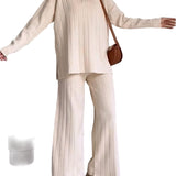 STRIPED JACQUARD TWO-PIECE SET