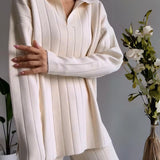 STRIPED JACQUARD TWO-PIECE SET