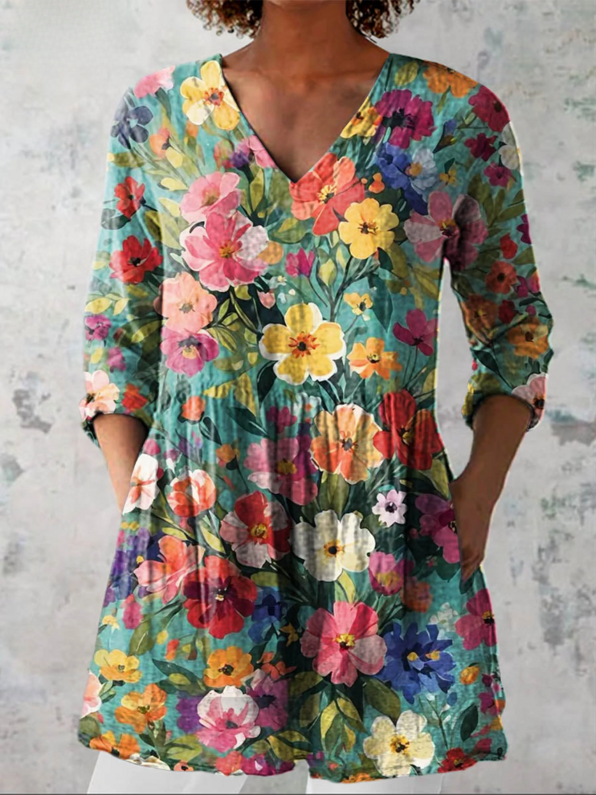 PATTERNED LONG BLOUSE 14