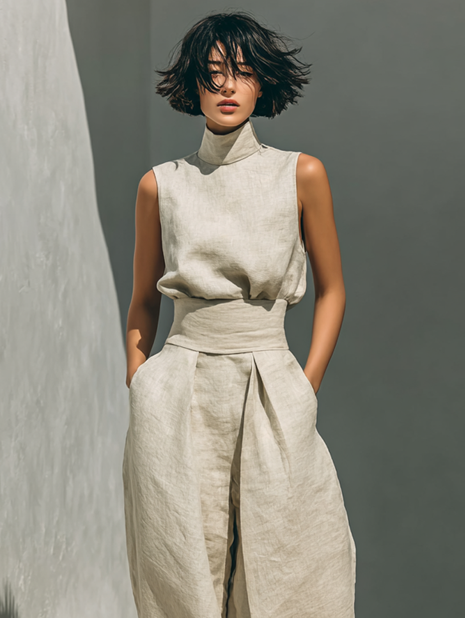 Maria – Completo Lino & Cotone Eleganza Naturale