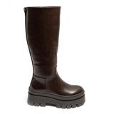 BROWN ELEGANT HIGH BOOTS