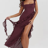 ELEGANT FLOWY MAXI DRESS