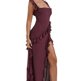 ELEGANT FLOWY MAXI DRESS