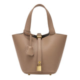 ELEGANT BUCKET BAG WITH GOLD LOCK