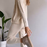 JACQUARD TWIST TWO-PIECE SET