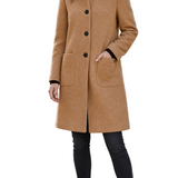 STRUCTURED COLLAR BUTTON-DOWN COAT – CLEAN CUT