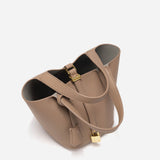 ELEGANT BUCKET BAG WITH GOLD LOCK