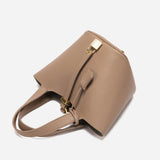 ELEGANT BUCKET BAG WITH GOLD LOCK