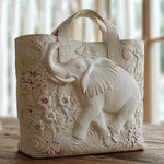 Quilted Tote Bag - Elephant