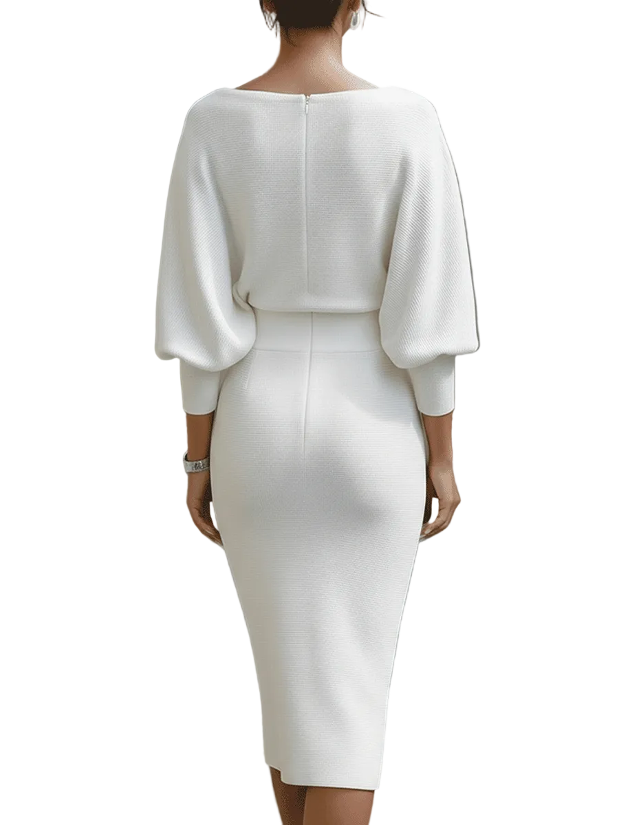 Elegant Draped Midi Dress