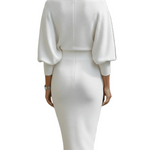 Elegant Draped Midi Dress
