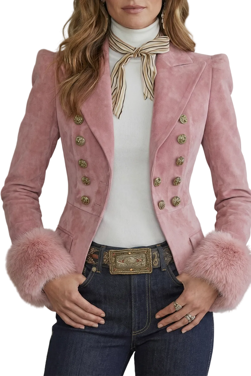 Élouren – Tailored slim fit elegance – Suede blazer