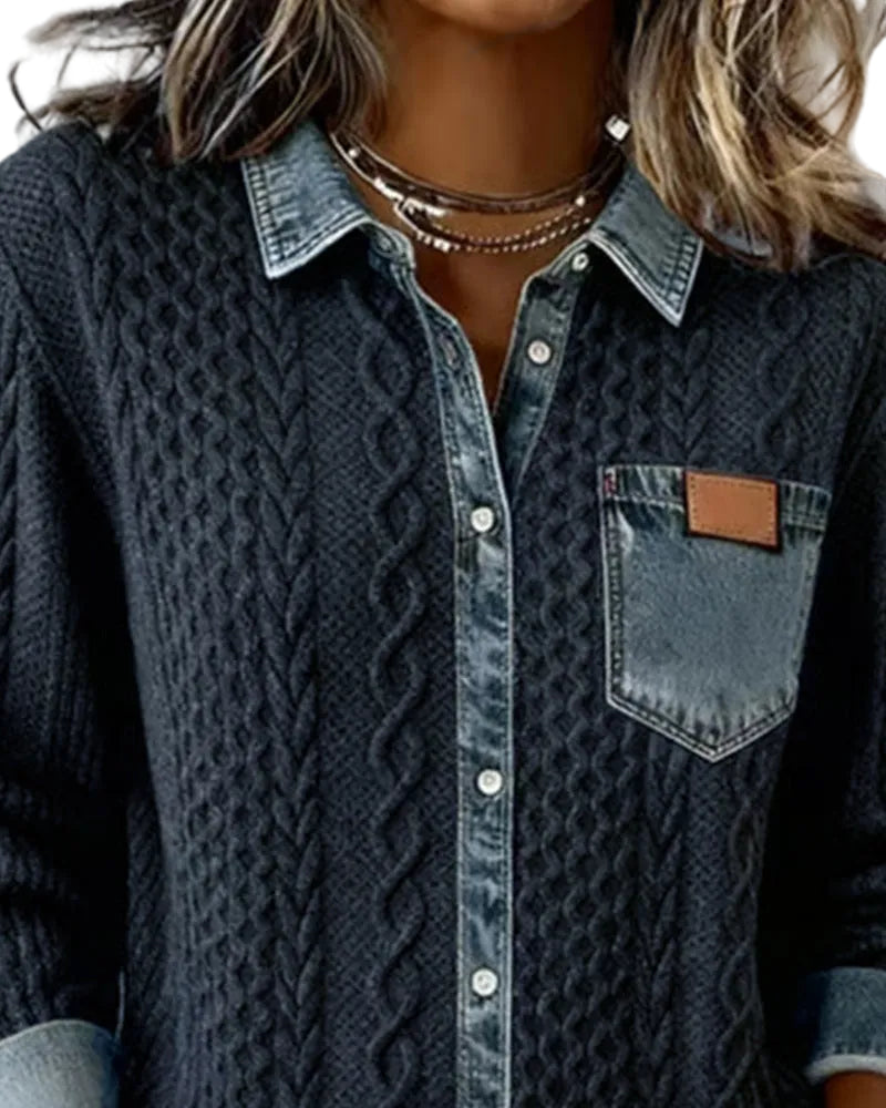 Juliane | Knitted Denim Sweater