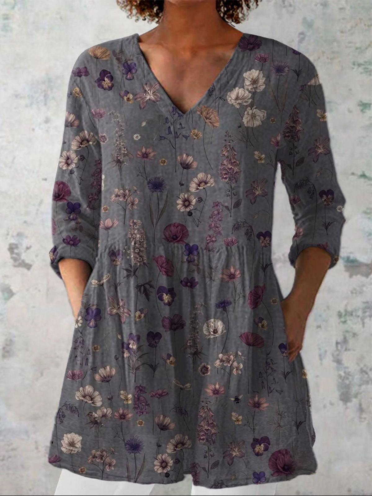 PATTERNED LONG BLOUSE 16