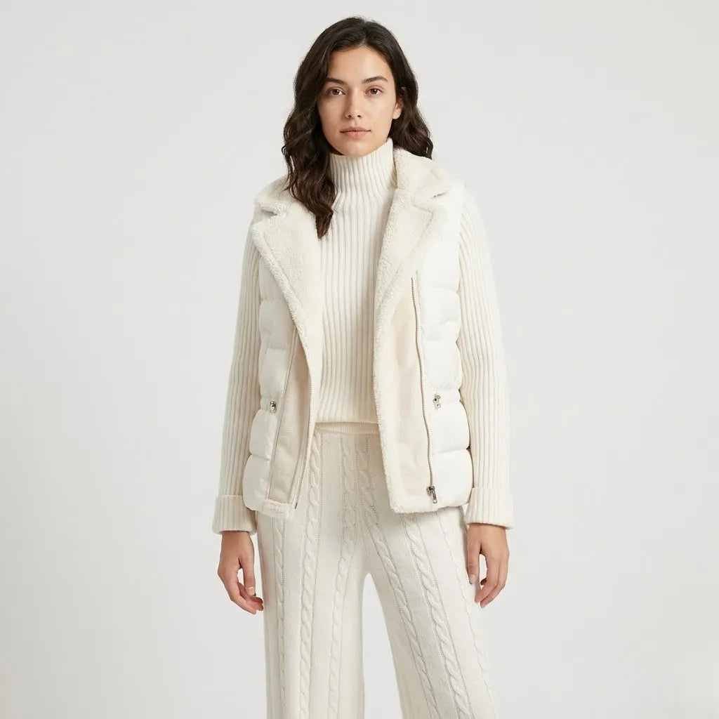 Conjunto de Malha com Colete Acolchoado para Conforto Envolvente