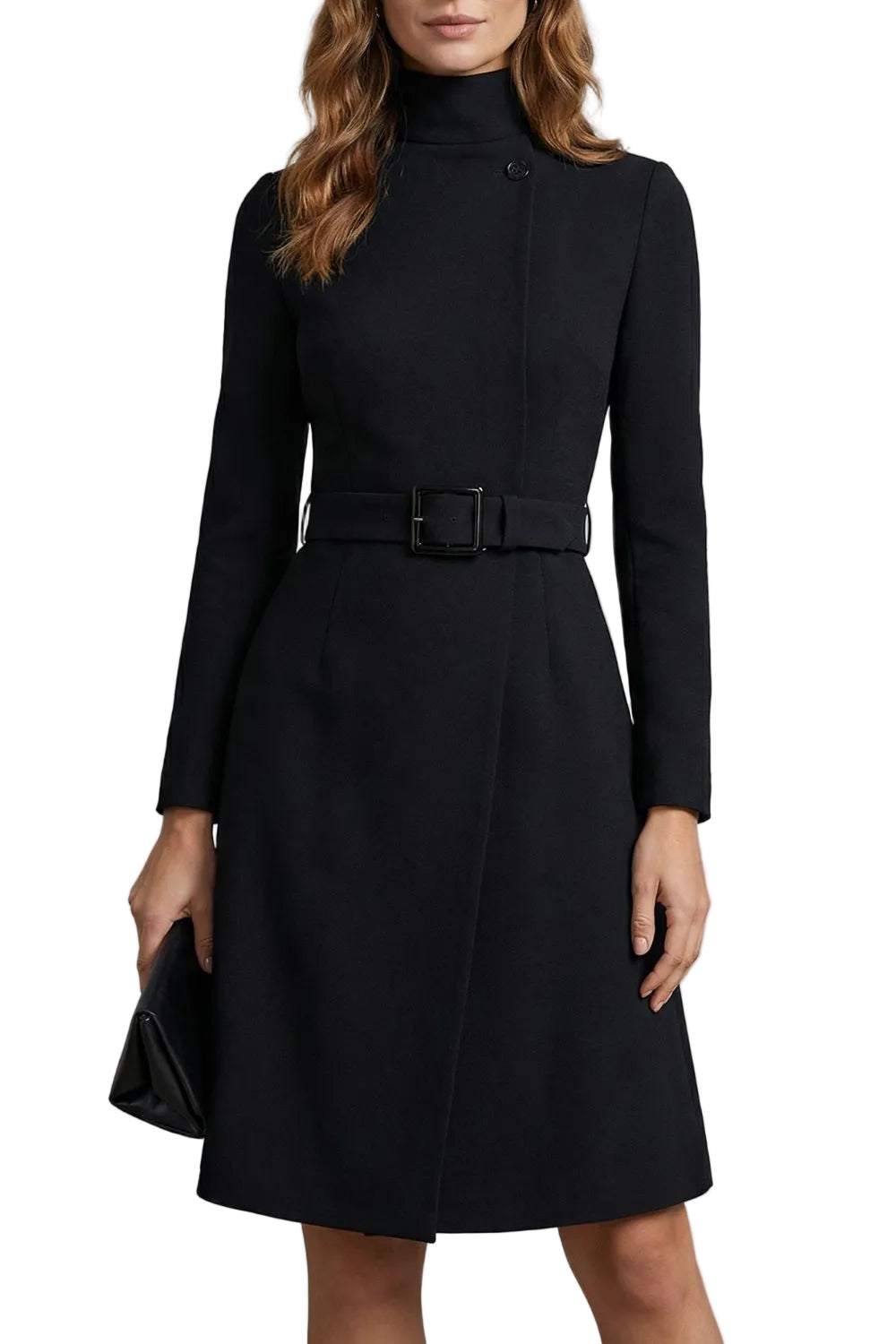 Nivara – Asymmetric belted waist – A-line midi dress