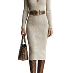 Valenoré – Sculpted elegance – Knit midi dress