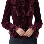 Vignoletta – Ruffled velvet lace – Victorian blouse