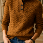 Arden Button-Up Cashmere Sweater