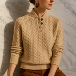 Arden Button-Up Cashmere Sweater