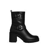 BLACK ANKLE BOOTS WITH COMFORTABLE HEEL