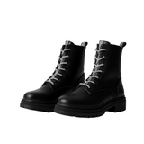 LACE-UP ANKLE BOOTS WITH JEWEL TONGUE
