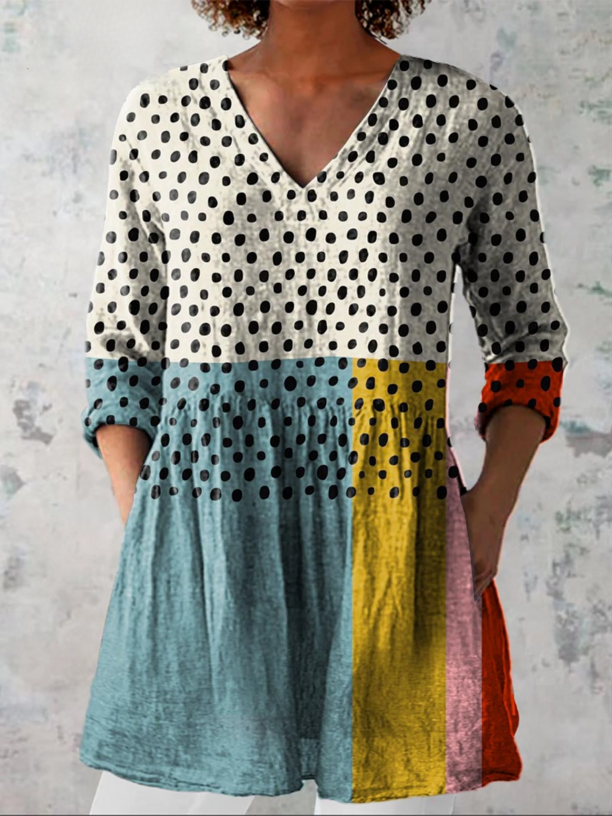 PATTERNED LONG BLOUSE 21