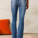 HIGH-WAISTED FLARE JEANS