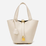 ELEGANT BUCKET BAG WITH GOLD LOCK