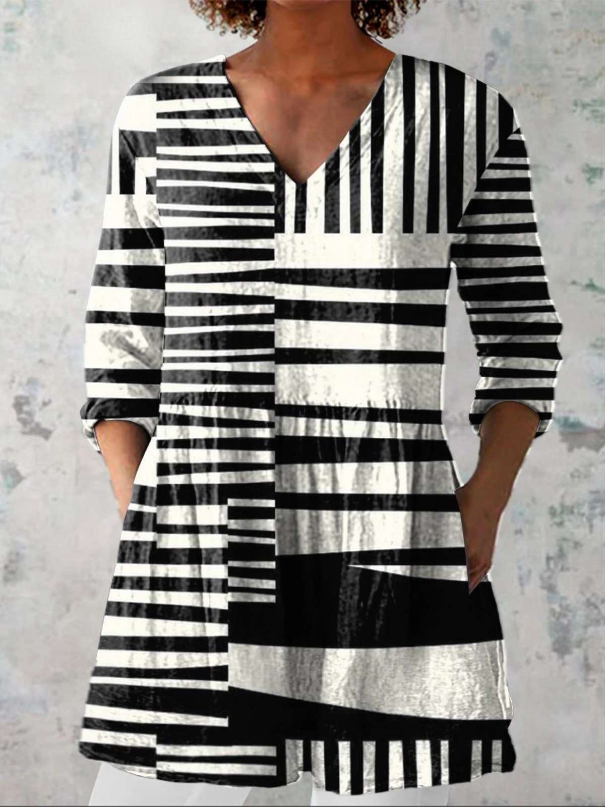 PATTERNED LONG BLOUSE 5